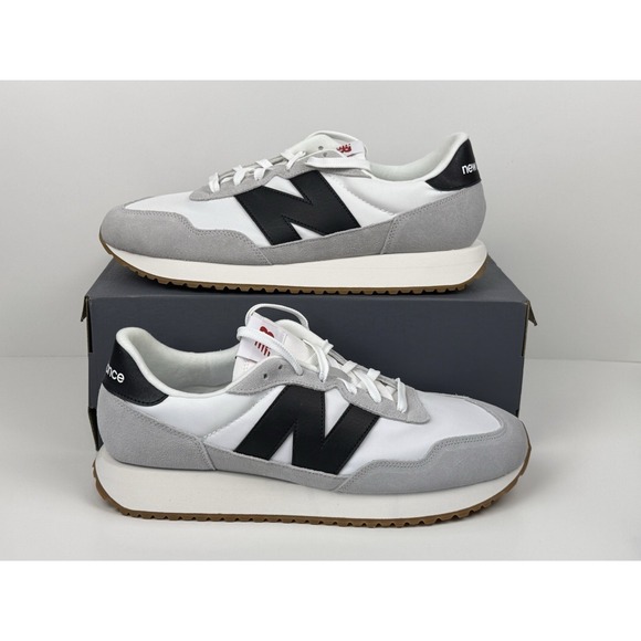 New Balance 237 Lifestyle Sneakers Men's Size 13 White/Grey/Gum Brown MS237CI